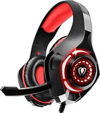 Gaming Headphones with USB Microphone and RGB Lighting – Durable Design, Over-Ear Comfort, and Bold Twist Roll Wire - Model V5