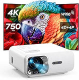 【Android TV】Smart Projector 4k Support with 5G WiFi& Bluetooth-700ANSI Portable Outdoor Movie Projector, Built in Netflix/Prime Video/Hulu/Disney+ 7000 Apps, Compatible with Smartphone/Laptop/TV Stick