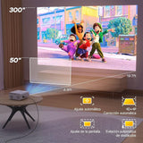 【Android TV】Smart Projector 4k Support with 5G WiFi& Bluetooth-700ANSI Portable Outdoor Movie Projector, Built in Netflix/Prime Video/Hulu/Disney+ 7000 Apps, Compatible with Smartphone/Laptop/TV Stick